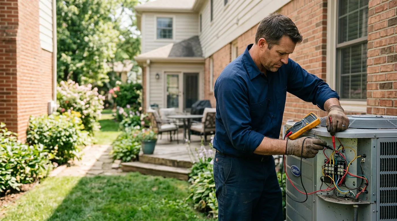 HVAC technician working near Chenoa, IL
